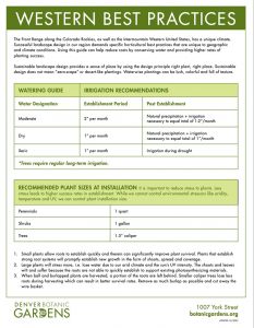 Western best practices for soil preparation, selecting plants and irrigation. Ideal for Colorado, Utah, Wyoming, Idaho and the intermountain west.