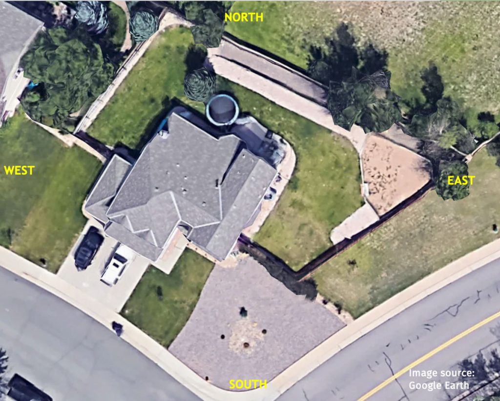 A bird's eye view of a Colorado home